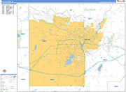 Battle Creek  Wall Map Basic Style